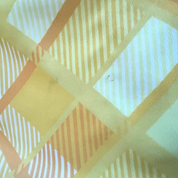 Vintage 1960s Handmade Yellow Plaid Mini Dress with Snap Button Front - Picture 5 of 16